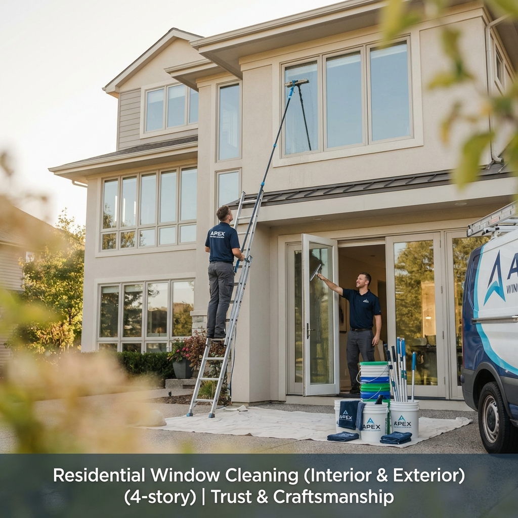 Residential Window Cleaning (Interior & Exterior) (4-story)