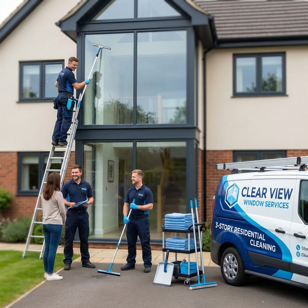 Residential Window Cleaning (Interior & Exterior) (3-story)